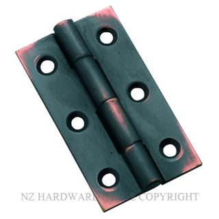 TRADCO 3792 AC HINGE FIXED PIN 50 X 28MM ANTIQUE COPPER