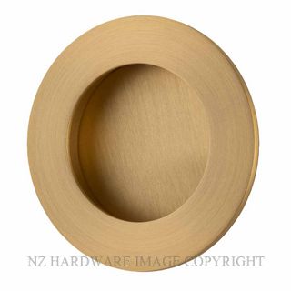 IVER 21792 FLUSH PULL ROUND BRUSHED BRASS