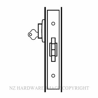 LOCKWOOD 3573 SINGLE CYLINDER SLIDNG DOOR LOCK SATIN CHROME