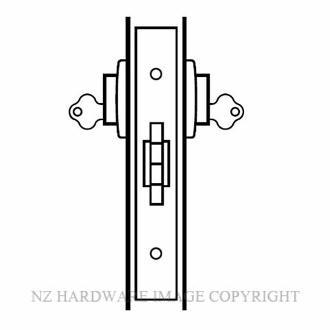 LOCKWOOD 3573YY DOUBLE CYLINDER SLIDNG DOOR LOCK SATIN CHROME