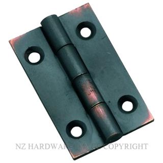 TRADCO 3744 AC HINGE FIXED PIN 38 X 22MM ANTIQUE COPPER