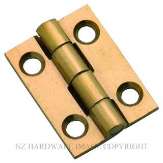 TRADCO 3750 PB HINGE FIXED PIN 25 X 22MM POLISHED BRASS