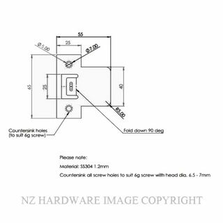 WINDSOR 1125 55MM EXTENDED STRIKE PLATES