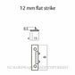 WHITCO LW285105 SLIDING DIECAST WINDOW LATCH ALUMINIUM STRIKE TP SATIN CHROME
