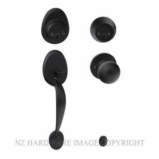 EZSET EZ410MABABLK MAYFAIR ENT/SET DBL CYL BALA INT MATT BLACK