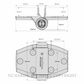 D&D TECH TCA3L2S3BT TCS3 TCA3 + ALIGN LEG WITH BLACK TRIM  (PACK OF 2 HINGES)