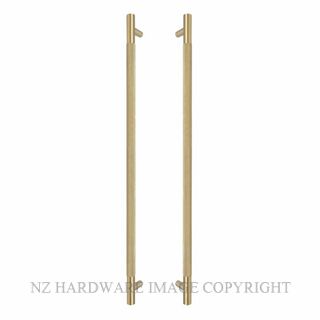 WINDSOR 8356-MSB DIAMOND KNURL PULL HANDLES (B-B) 600MM MATT SATIN BRASS