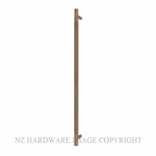 WINDSOR 8357-RF-RB LINEAR KNURL PULL HANDLE (RF) 600MM ROMAN BRASS