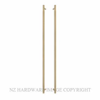 WINDSOR 8361-MSB PLAIN PULL HANDLES (B-B) 900MM MATT SATIN BRASS