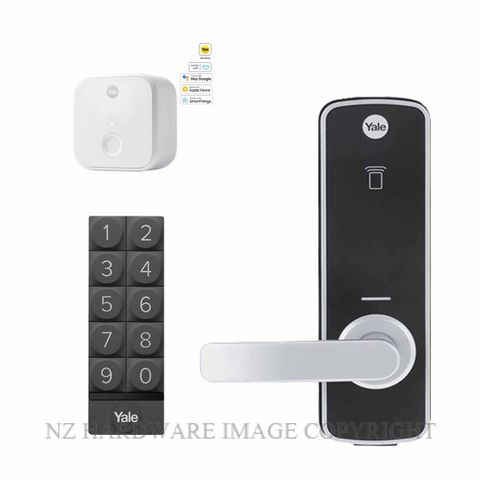 YALE YUR/DEL/FR/KIT/SIL UNITY ENTRANCE LOCK FIRE RATED WITH CONNECT BRIDGE & SMART KEYPAD SILVER