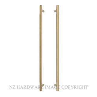 WINDSOR 8358-MSB PLAIN PULL HANDLES (B-B) 600MM MATT SATIN BRASS