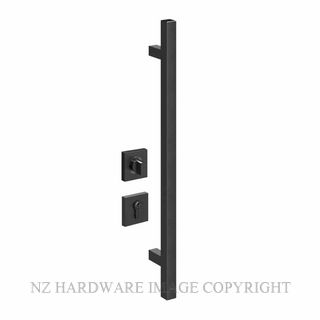 SCHLAGE SRS13-600MB TURIN ENTRANCE PULL WITH MORT-LOCK CYL TURNS MATT BLACK