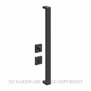 SCHLAGE SRS14-620PVDB TRENTO ENTRANCE PULL WTH MORT-LOCK CYL TURNS PVDB BLACK