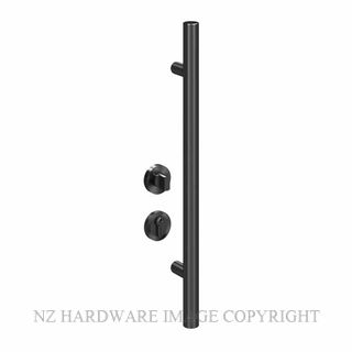 SCHLAGE SRS17-600MB CORFU ENTRANCE PULL WITH MORT-LOCK CYL TURNS MATT BLACK