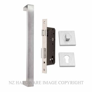 SCHLAGE SRS4-600SS OBLONG ENTRANCE PULL WTH MORT-LOCK CYL TURNS SATIN STAINLESS