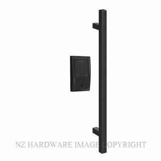 SCHLAGE SRS63-600RMB TURIN ENTRANCE PULL WITH ENCODE DEADBOLT MATT BLACK