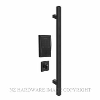 SCHLAGE SRS64-620MB TRENTO ENTRANCE PULL WTH ENCODE DEADBOLT MATT BLACK