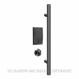 SCHLAGE SRS67-600MB CORFU ENTRANCE PULL WITH ENCODE DEADBOLT MATT BLACK
