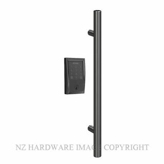 SCHLAGE SRS67-600RMB CORFU ENTRANCE PULL WITH ENCODE DEADBOLT MATT BLACK