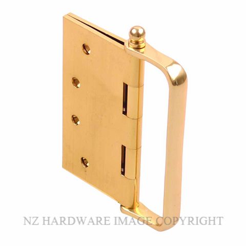 HENDERSON H100X100DHPB HINGE HANDLE 100X100X3 D HDL POLISHED BRASS