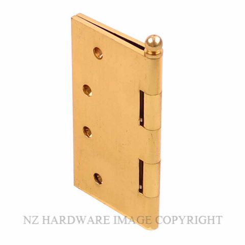 HENDERSON H100X100LPPB HINGE 100X100X3 L/PIN POLISHED BRASS