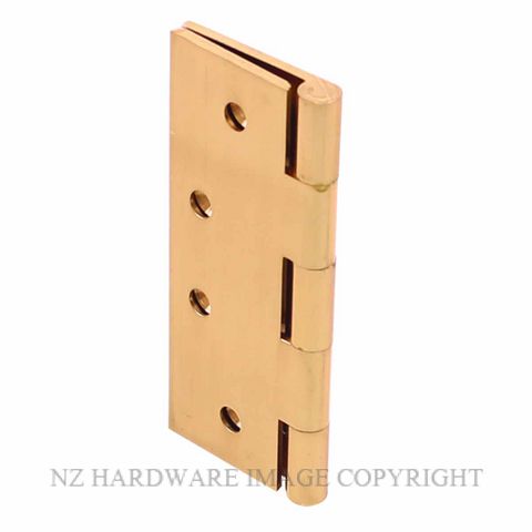 HENDERSON H100X75FPPB HINGE 100X75X3 F/PIN POLISHED BRASS