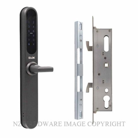 E LOK 915 35S GM 9 SERIES SLIDING DOOR LOCKSET 35MM GUN METAL