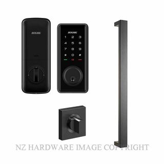 SCHLAGE SRSSS1 EASE OBLONG WITH TURN LATCH ENTRANCE KIT MATT BLACK