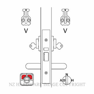 LOCKWOOD 3774VVA ANTI LOCKOUT ANTI VANDAL LOCK WITH INT CYL SATIN STAINLESS