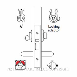 LOCKWOOD 3774VTA ANTI LOCKOUT ANTI VANDAL LOCK WITH TURN SATIN STAINLESS