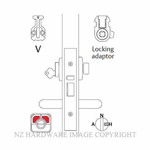 LOCKWOOD 3774VTH HOLD BACK ANTI VANDAL LOCK WITH TURN SATIN STAINLESS