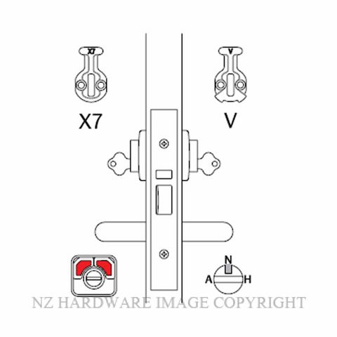 LOCKWOOD 3774XV KEY ENTRY LOCK WITH INT CYL SATIN STAINLESS