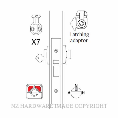 LOCKWOOD 3770XT NIGHTLATCH WITH CYLINDER AND TURN 60MM SATIN STAINLESS