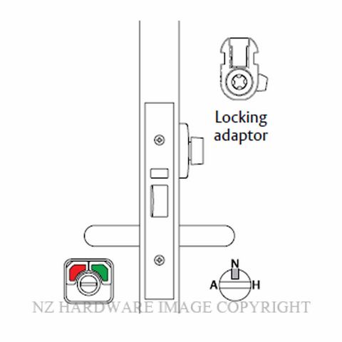 LOCKWOOD 3772-T ESCAPE LOCK WITH TURN 60MM SATIN STAINLESS