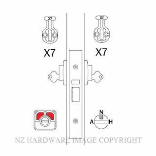 LOCKWOOD 3770XX NIGHTLATCH WITH DOUBLE CYLINDER 60MM SATIN STAINLESS