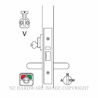 LOCKWOOD 3772V-H HOLD BACK ANTI VANDAL ESCAPE LOCK 60MM SATIN STAINLESS