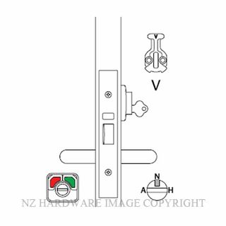 LOCKWOOD 3772-V ESCAPE LOCK WITH INT CYL 60MM SATIN STAINLESS