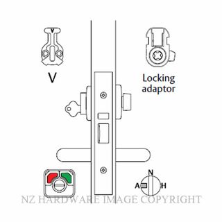 LOCKWOOD 3772VTA ANTI LOCKOUT ANTI VANDAL ESCAPE LOCK WITH TURN 60MM SATIN STAINLESS