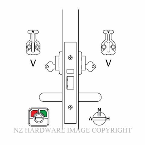 LOCKWOOD 3772VV ANTI VANDAL ESCAPE LOCK WITH INT CYL 60MM SATIN STAINLESS