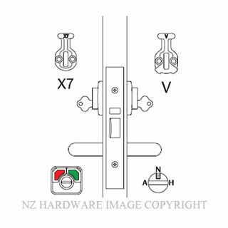 LOCKWOOD 3772XV KEY ENTRY ESCAPE LOCK WITH INT CYL 60MM SATIN STAINLESS