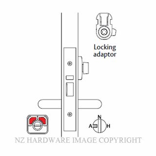 LOCKWOOD 3774-TA ANTI LOCKOUT COMBINATION LOCK WITH TURN SATIN STAINLESS