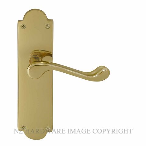 WINDSOR 3007-3008 VICTORIAN LEVER HANDLES UNLACQUERED BRASS