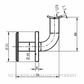 MILES NELSON 407SS LED BANNISTER BRACKET SATIN STAINLESS 304
