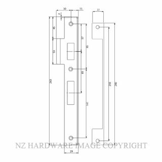 SCHLAGE SRE-TRK44L ARTUS-RESOLUTE TIMBER REBATE KIT LH 44THK DR