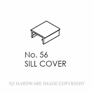 BRIO 56-BA50  WARDROBE ROLL 50 SILL COVER - 5.0M BLACK ANODISED