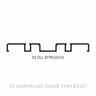 BRIO 53-A38 WARDROBE ROLL 50 SILL TRACK - 3.8M ANODISED