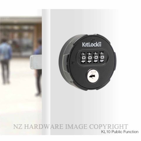 KITLOCK KL10 PUB MECHANICAL LOCKER LOCK PUBLIC MATT BLACK