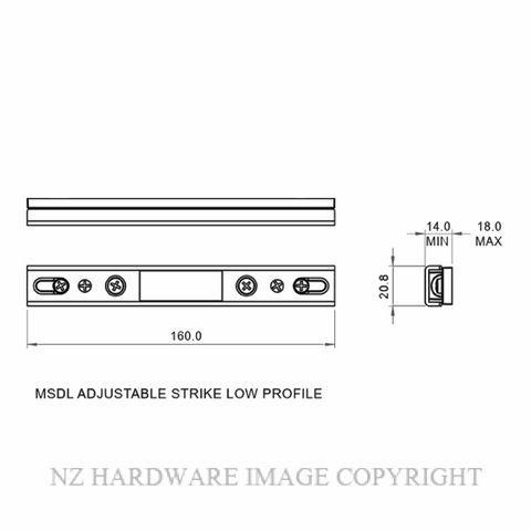 SCHLAGE SSH17200 LOW PROFILE STRIKE PLATE