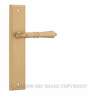IVER 15736 SARLAT STEPPED PLATE PASSAGE HANDLE SET BRUSHED BRASS