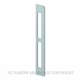 YALE C3297 NZAF STRIKER PLATE 195MMX34MM SATIN STAINLESS
